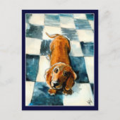 Cute Dachshund briefkaart (Voorkant)