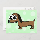 Cute Dachshund Briefkaart (Voorkant / Achterkant)