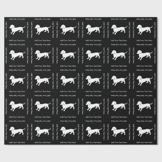 Cute Dachshund Cadeaupapier (Vlak)