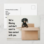 Cute Dachshund Change of Address Briefkaart (Voorkant / Achterkant)