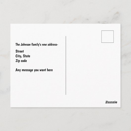 Cute Dachshund Change of Address Briefkaart (Achterkant)