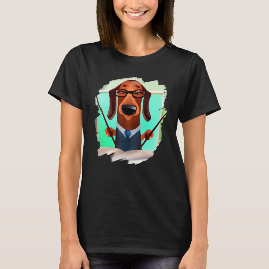 Cute Dachshund Chiweenie-lerarenschool T-shirt (Voorkant)