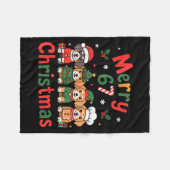 Cute Dachshund Christmas Design Funny Holiday Dog Fleece Deken (Voorkant (Horizontaal))