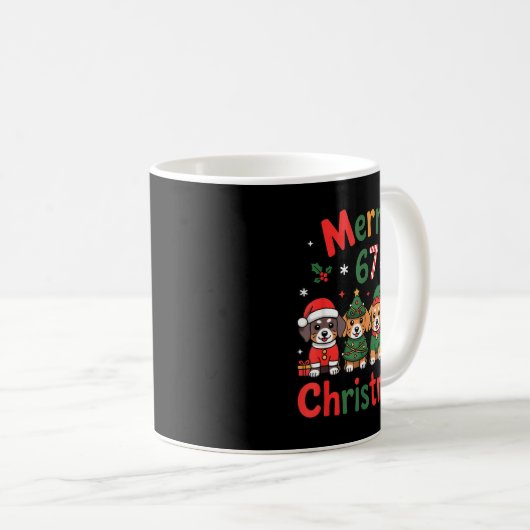 Cute Dachshund Christmas Design Funny Holiday Dog  Koffiemok (Voorkant rechts)