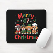 Cute Dachshund Christmas Design Funny Holiday Dog Muismat (Met muis)