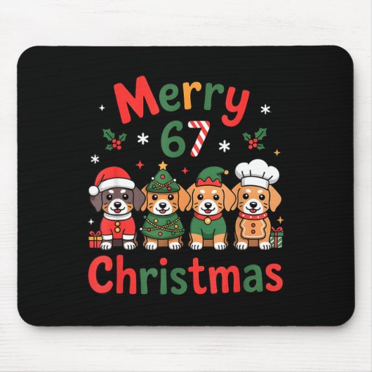 Cute Dachshund Christmas Design Funny Holiday Dog Muismat (Voorkant)