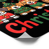 Cute Dachshund Christmas Design Funny Holiday Dog  Poster (Hoek)