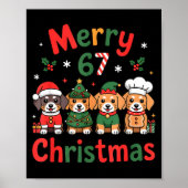 Cute Dachshund Christmas Design Funny Holiday Dog  Poster (Voorkant)