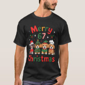 Cute Dachshund Christmas Design Funny Holiday Dog T-shirt (Voorkant)