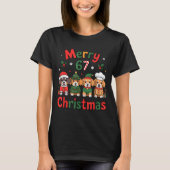 Cute Dachshund Christmas Design Funny Holiday Dog  T-shirt (Voorkant)