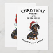 Cute Dachshund Christmas Dog Greeting Card Kaart (Voorkant / Achterkant)