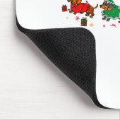 Cute Dachshund Christmas Parade Christmas Muismat (Hoek)