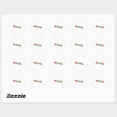 Cute Dachshund Christmas Parade Christmas  Ronde Sticker (Vel)