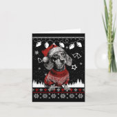 Cute Dachshund Christmas Wearing Sweater Funny Xma Kaart (Voorkant)