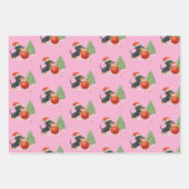 Cute Dachshund Christmas Wrapping Paper Set of 3  (Voorkant 2)