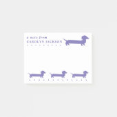 Cute Dachshund Custom Paars Post-it® Notes (Voorkant)