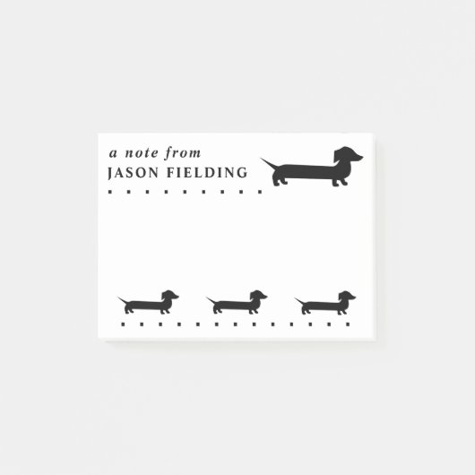 Cute Dachshund Custom Post-it® Notes (Voorkant)