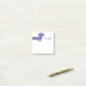 Cute Dachshund Custom Sjabloon Post-it® Notes (Op bureau)