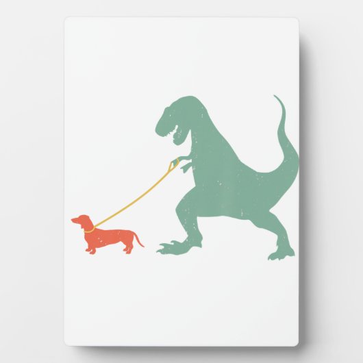 Cute Dachshund Dinosaur Funny Wiener Dog Fotoplaat (voorkant)