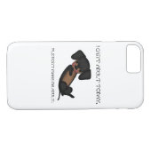 Cute Dachshund Dog Funny Black en Tan Puppy Case-Mate iPhone Case (Achterkant (Horizontaal))