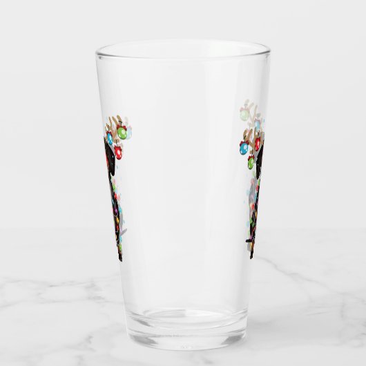 Cute Dachshund Dog Funny kerstfeestcadeaus Glas (Links)