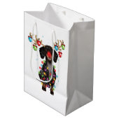 Cute Dachshund Dog Funny kerstfeestcadeaus Medium Cadeauzakje (Voorkant Gekanteld)
