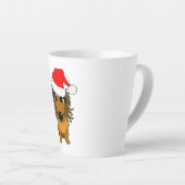 Cute Dachshund Dog Kerstkerstkerstkerstkerstkerstk Latte Mok (Rechterhoek)
