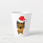 Cute Dachshund Dog Kerstkerstkerstkerstkerstkerstk Latte Mok (Voorkant)