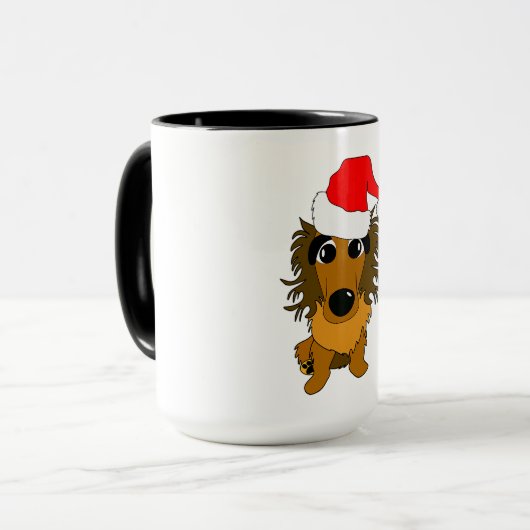 Cute Dachshund Dog Kerstkerstkerstkerstkerstkerstk Mok (Voorkant links)