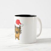 Cute Dachshund Dog Kerstkerstkerstkerstkerstkerstk Tweekleurige Koffiemok (Voorkant rechts)