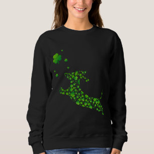 Cute Dachshund Dog met Irish Shamrock Trui