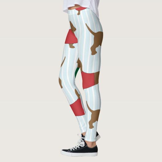 Cute Dachshund Dog Print Leggings (Links)