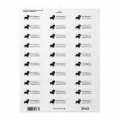 Cute Dachshund Dog Return Address Etiket (Full Sheet)