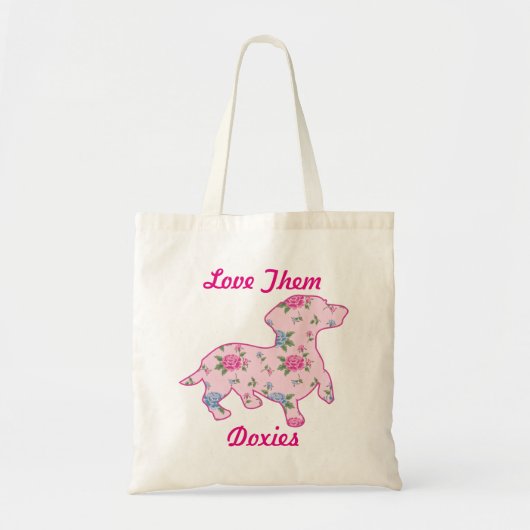 Cute Dachshund Dog Tote Bag (Voorkant)