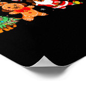 Cute Dachshund Dogs Christmas Tree Gingerbread San Poster (Hoek)