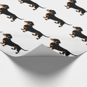 Cute Dachshund - Doxie Dog Cadeaupapier (Hoek)