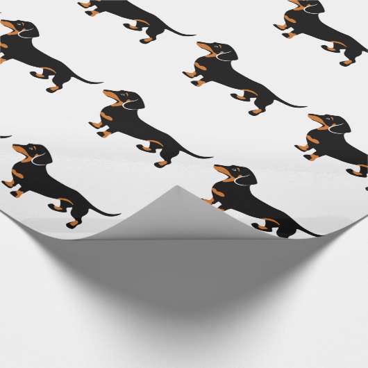 Cute Dachshund - Doxie Dog Cadeaupapier (Hoek)