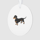 Cute Dachshund - Doxie Dog Ornament (voorkant)