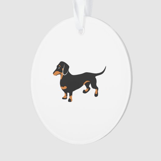 Cute Dachshund - Doxie Dog Ornament (voorkant)