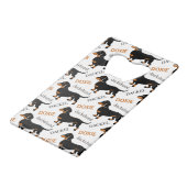 Cute Dachshund Doxie Dog Pattern Creditkaart Flessenopener (Voorkant Gekanteld)