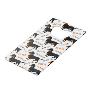 Cute Dachshund Doxie Dog Pattern Creditkaart Flessenopener