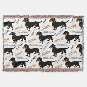 Cute Dachshund Doxie Dog Pattern Deken