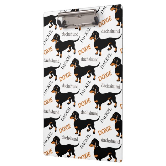 Cute Dachshund Doxie Dog Pattern Klembord (Links)