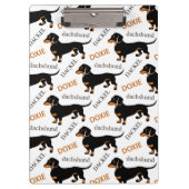 Cute Dachshund Doxie Dog Pattern Klembord (Voorkant)