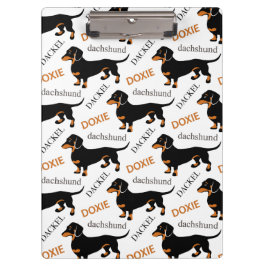 Cute Dachshund Doxie Dog Pattern Klembord