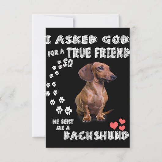 Cute Dachshund Doxie Girl Gifts Dachshund Mam Bedankkaart (Voorkant)