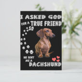 Cute Dachshund Doxie Girl Gifts Dachshund Mam Bedankkaart (Staand voorkant)