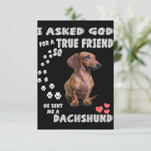 Cute Dachshund Doxie Girl Gifts Dachshund Mam Bedankkaart (Staand voorkant)