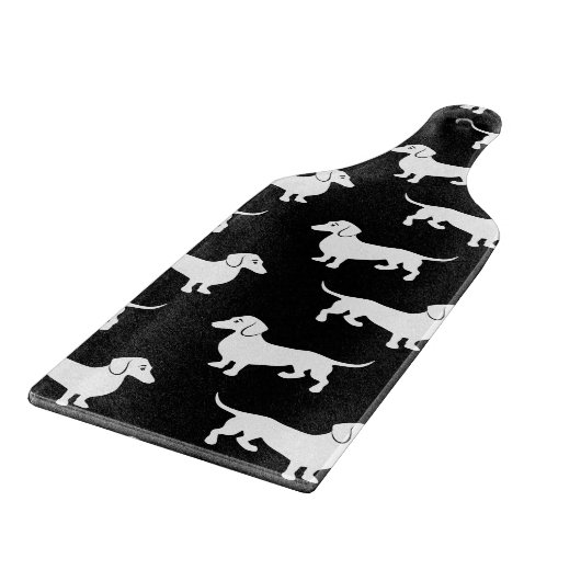 Cute Dachshund Doxie Pattern Snijplank (Hoek)