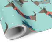 Cute dachshund en leisteen met cadeaus cadeaupapier (Rol Hoek)
